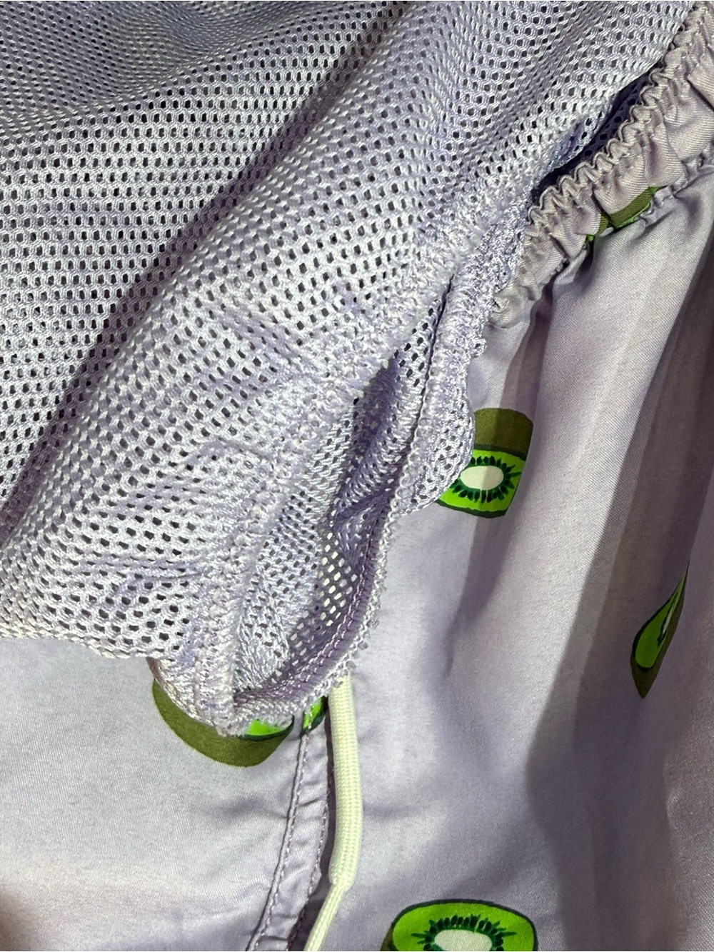 H&M Kiwi Pattern Lavender Drawstring Swim Trunks Size XS - Picture 8 of 8